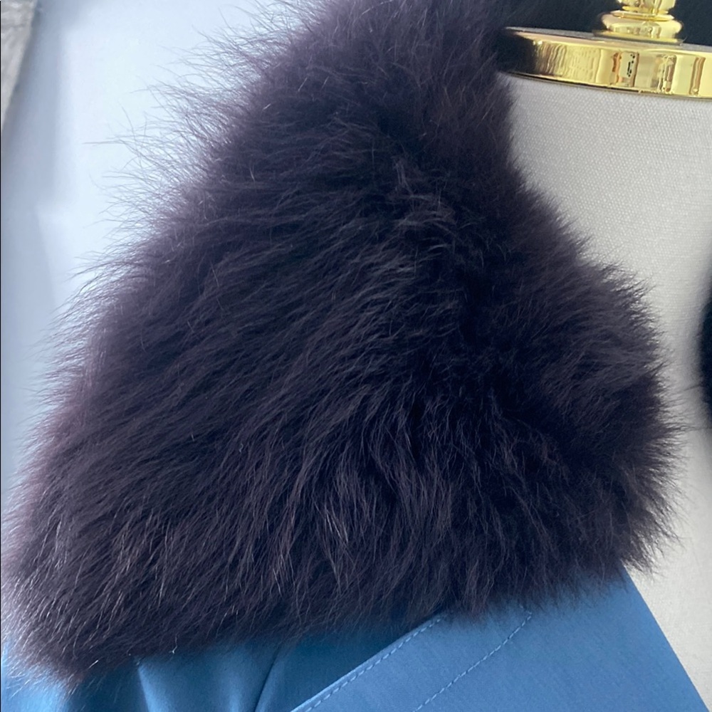 Massimo Dutti Trench Coat with Faux Fur Collar - Picture 8 of 14